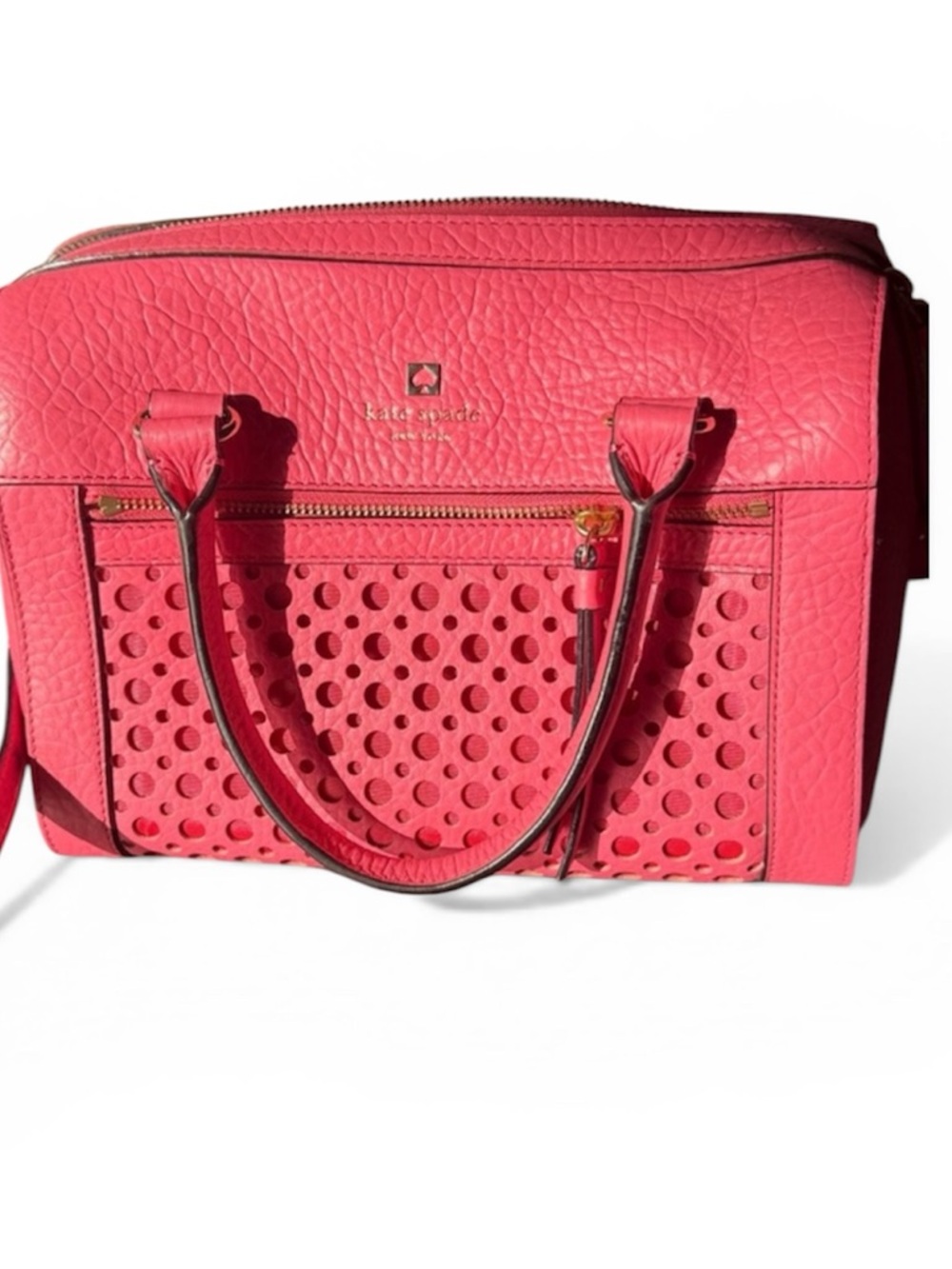 kate spade Pink Perforated Leather Satchel